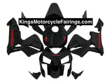 Honda CBR 600 Fairings (2003-2004) Matte Black, Red at kingsMotorcycleFairings.com