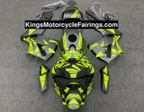 Honda CBR600RR (2003-2004) Matte Silver, Neon Yellow Fairings at KingsMotorcycleFairings.com