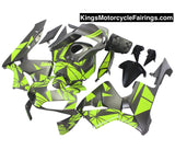 Honda CBR 600 Fairings (2003-2004) Matte Silver, Neon Yellow at KingsMotorcycleFairings.com