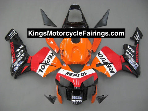 Honda CBR 600RR Fairings (2003-2004) Orange Repsol at KingsMotorcycleFairings.com