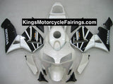 Honda CBR600RR (2003-2004) Pearl White, Black Fairings at KingsMotorcycleFairings.com