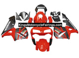 Honda CBR600RR (2003-2004) Red, Matte Black Fairings at KingsMotorcycleFairings.com