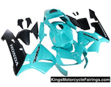 Honda CBR600RR (2003-2004) Tiffany Blue, Matte Black Fairings at KingsMotorcycleFairings.com