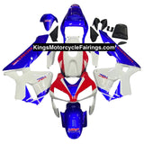 Honda CBR 600 Fairings (2003-2004) White, Blue, Red HRC at KingsMotorcycleFairings.com