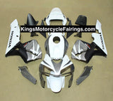 Honda CBR 600 Fairings (2003-2004) White, Silver, Matte Black at KingsMotorcycleFairings.com