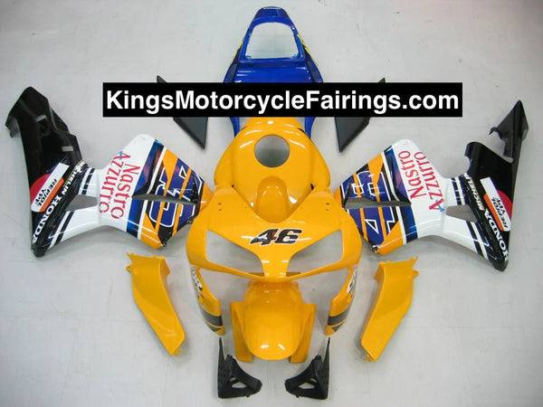 Honda CBR600RR (2003-2004) Yellow Nastro Azzurro Fairings at KingsMotorcycleFairings.com