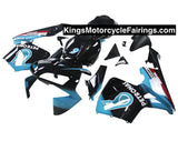 Honda CBR600RR (2003-2004) Black, Blue Petronas Fairings at KingsMotorcycleFairings.com