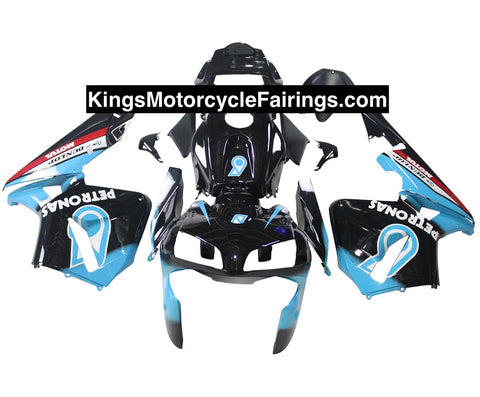 Honda CBR600RR (2003-2004) Black, Blue Petronas Fairings at KingsMotorcycleFairings.com