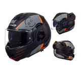 LS2 Motorcycle Helmet Matte Black, Gray, Orange Advant at KingsMotorcycleFairings.com