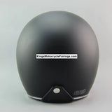 Matte Black 3/4 Open Face Retro Motorcycle Helmet at KingsMotorcycleFairings.com