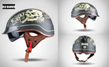 Matte Black Lucky 13 Old Banner Motorcycle Helmet at KingsMotorcycleFairings.com