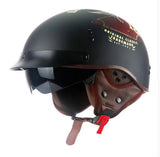 Matte Black, Red Tank Motorcycle Helmet at KingsMotorcycleFairings.com