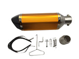 Motorcycle Exhaust Muffler (Yellow Gold) 150-250cc at KingsMotorcycleFairings.com 