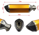 Motorcycle Exhaust Muffler (Yellow Gold) 150-250cc at KingsMotorcycleFairings.com 