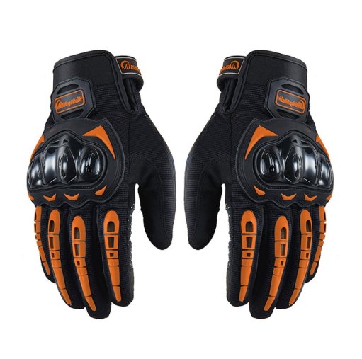 Orange, Black RT Motorcycle Gloves