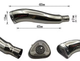 Polished Stainless Steel Motorcycle Exhaust - Universal Slip On (under 1000cc) at KingsMotorcycleFairings.com