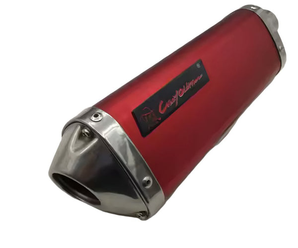 Red Motor Vehicle Exhaust (50-200cc) S114 at KingsMotorcycleFairings.com