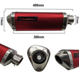 Red Motor Vehicle Exhaust (50-200cc) S114 at KingsMotorcycleFairings.com