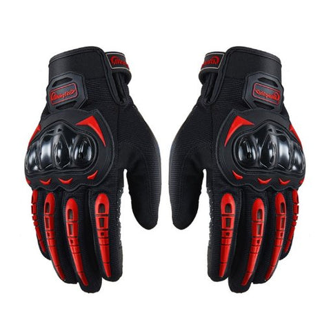 Red, Black RT Motorcycle Gloves