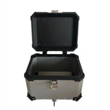 Silver 45L Aluminum Motorcycle Top Box Storage at KingsMotorcycleFairings.com