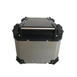 Silver 45L Aluminum Motorcycle Top Box Storage at KingsMotorcycleFairings.com