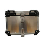 Silver 55L Aluminum Motorcycle Top Box Storage at KingsMotorcycleFairings.com 