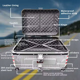 Silver 65L Aluminum Motocycle Top Box Storage at KingsMotorcycleFairings.com