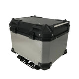 Silver Black Red 45L Aluminum Motocycle Top Box Storage at KingsMotorcycleFairings.com