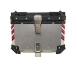 Silver Black Red 45L Aluminum Motocycle Top Box Storage at KingsMotorcycleFairings.com