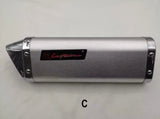 Motorcycle Exhaust Muffler, Carbon Fiber - Universal Slip-On (50-200cc)