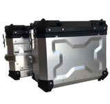 Silver X 38L Aluminum Motorcycle Storage Side Boxes at KingsMotorcycleFairings.com