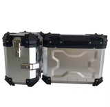 Motorcycle Side Box Storage - 38 Liter Pair - Silver X