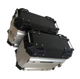 Silver X 38L Aluminum Motorcycle Storage Side Boxes at KingsMotorcycleFairings.com