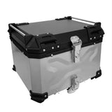 Silver X 55L Aluminum Motorcycle Top Box Storage at KingsMotorcycleFairings.com