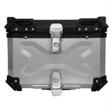 Silver X 55L Aluminum Motorcycle Top Box Storage at KingsMotorcycleFairings.com