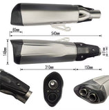 Stainless Steel Motorcycle Slip-On Exhaust (Universal k148 under 1000cc) at KingsMotorcycleFairings.com