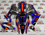 Suzuki GSXR1000 Fairings (2017-2023) Blue, Orange, Black Hi-Tech at KingsMotorcycleFairings.com