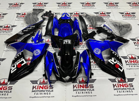 Suzuki GSXR1000 Fairings (2009-2016) Black, Blue at KingsMotorcycleFairings.com