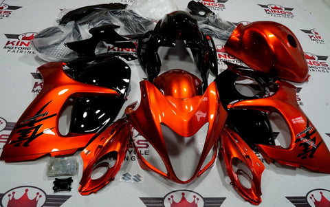 Suzuki GSXR1300 Hayabusa Fairings (2008-2019) Metallic Orange,  Black at KingsMotorcycleFairings.com