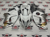 Suzuki GSXR1300 Hayabusa Fairings (2008-2019) White, Silver & Gold at KingsMotorcycleFairings.com