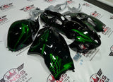 Suzuki GSXR1300 Hayabusa (1999-2007) Black & Green Fairings at KingsMotorcycleFairings.com