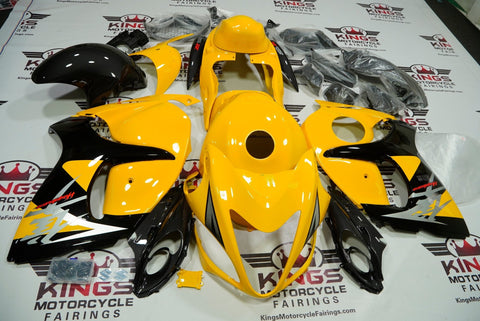 Suzuki GSXR1300 Hayabusa (2008-2019) Dark Yellow, Black, Carbon Fiber Fairings at KingsMotorcycleFairings.com