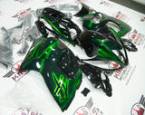 Suzuki GSXR1300 Hayabusa (2008-2019) Green Glow, Black Fairings at KingsMotorcycleFairings.com 