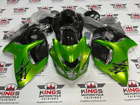 Suzuki GSXR1300 Hayabusa (2008-2019) Green & Black Fairings at KingsMotorcycleFairings.com