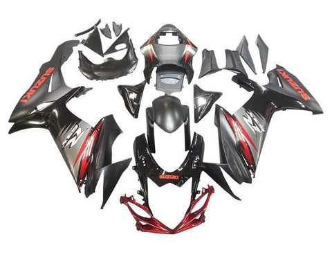 Suzuki GSXR 600 Fairings (2011-2024) Black, Gray, Red, Matte Black at KingsMotorcycleFairings.com