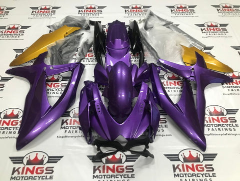 Suzuki GSXR600 (2008-2010) Purple, Gold & Black Fairings at KingsMotorcycleFairings.com