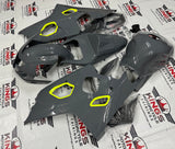 Suzuki GSX-R 750 Fairings (2004-2005) Nardo Gray, Neon Yellow KingsMotorcycleFairings.com