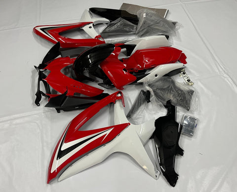 Suzuki GSXR750 Fairings (2008-2010) Red, White, Black at KingsMotorcycleFairings.com