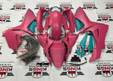 Suzuki GSXR750 Fairings (2011-2023) Matte Pink, Blue Turquoise at KingsMotorcycleFairings.com