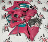 Suzuki GSXR 750 Fairings (2011-2023) Matte Pink, Blue Turquoise at KingsMotorcycleFairings.com